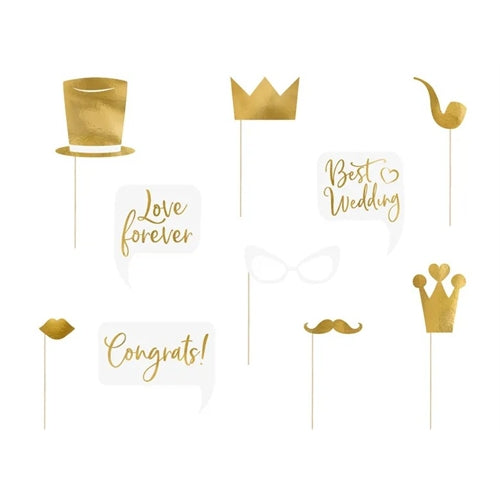 Accessori per foto di nozze, mix (1 confezione / 10 pezzi)