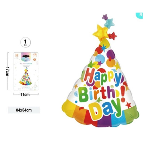 Palloncino foil happy birthday 84 x 55 cm