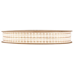 Nastro decorativo effetto tessuto con fili oro – 15 mm × 20 m