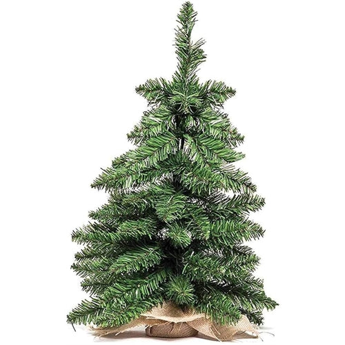 Albero di natale con base in juta d.6 x 27 cm