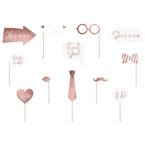 Accessori per foto di nozze, mix (1 confezione / 12 pezzi)