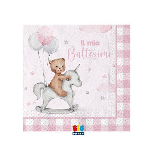 Tovaglioli teddy bear 25x25 cm 20 pz