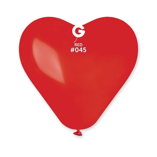 Palloncini pastello cuore 12" rosso conf.50 pz
