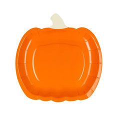 Piatti di carta zucca, 23,5x24 cm, arancioni (1 confezione / 6 pezzi)