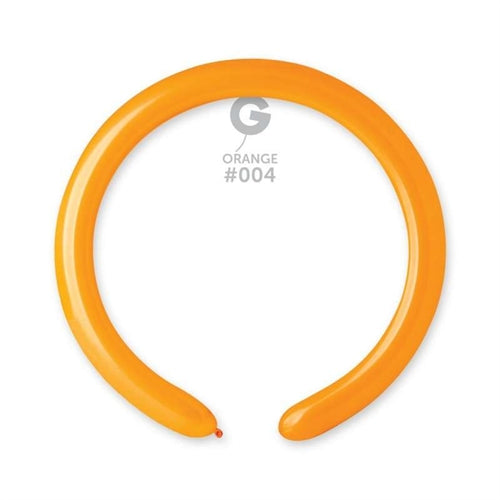 Palloncino in lattice 2” modellabile d4 arancione "orange 004" 100pz