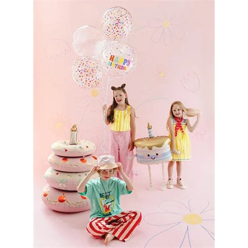 Torta a forma di palloncino in lamina, 67x57 cm, beige