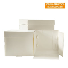 Box per dolci 26,5 x 26,5 x h. 25 cm con coperchio