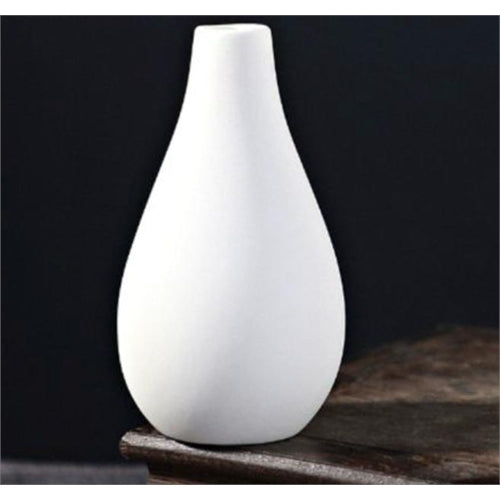 Vaso decorativo bianco minimal h. 11,8 cm