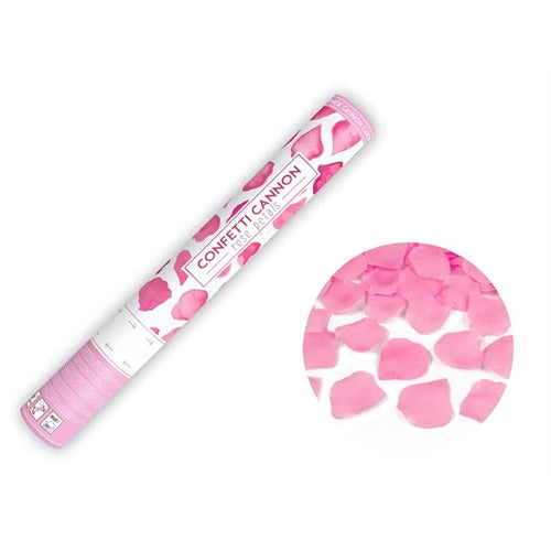 Cannone lancia coriandoli con petali di rosa, rosa, 40 cm