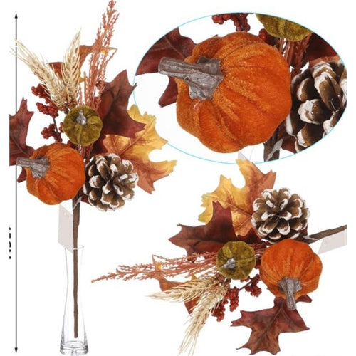 Ramo autunnale h. 45 cm con zucca