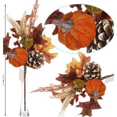 Ramo autunnale h. 45 cm con zucca