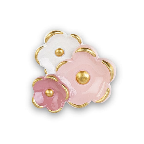 Fiorellini rosa con magnete  ø 45 mm