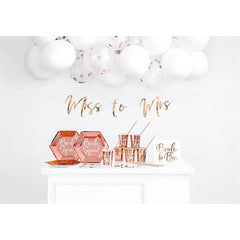 Set di decorazioni per feste - addio al nubilato, oro rosa (1 confezione / 60 pezzi)