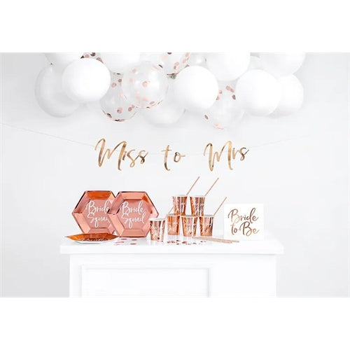 Set di decorazioni per feste - addio al nubilato, oro rosa (1 confezione / 60 pezzi)