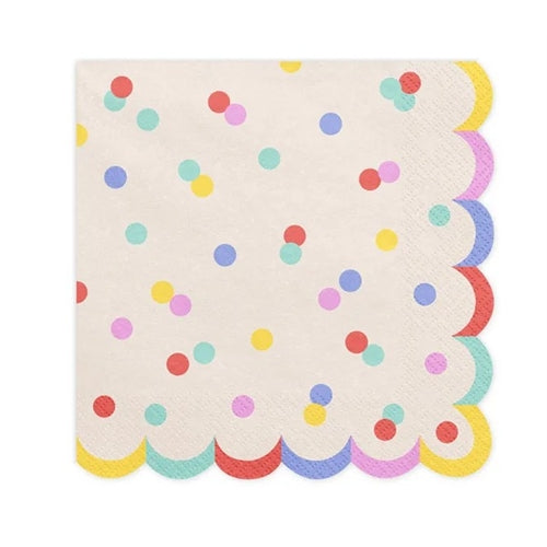 Tovaglioli confetti, 33x33 cm, misti (1 confezione / 20 pezzi)
