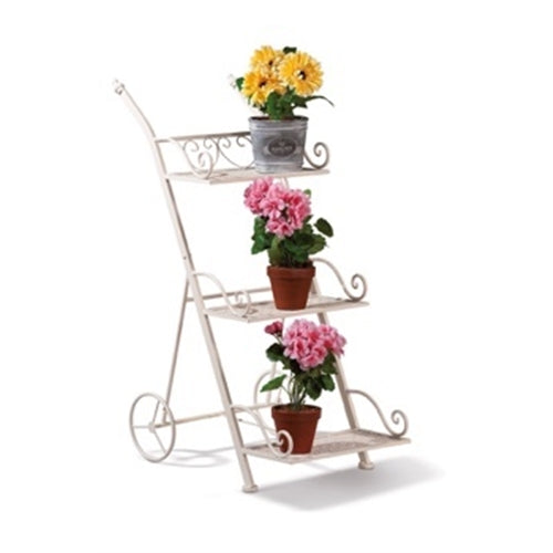 Mensoliera carrello bianco in ferro 50x38xh. 80 cm