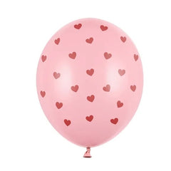 Palloncini 30 cm, cuori, rosa pastello (1 confezione / 6 pezzi)