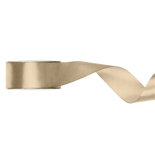 Nastro di raso, oro freddo, 25 mm/25 m