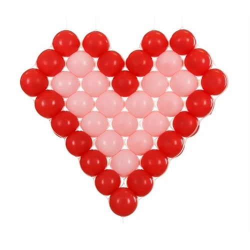 Palloncini a cuore in rete, 63x58 cm