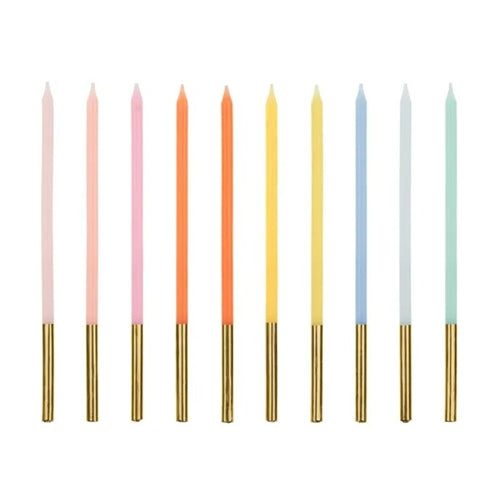 Candele di compleanno, semplici, 14 cm, mix
