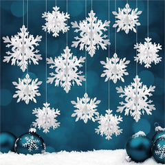 Decorazione fiocchi di neve d.15 x h 180 mm