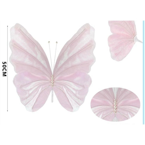 Farfalla in tessuto l. 50 cm