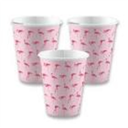 Bicchieri fenicotteri compostabili 8 pz