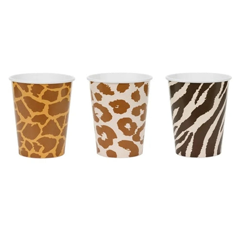 Coppette safari spots, 220 ml, miste (1 confezione / 6 pezzi)