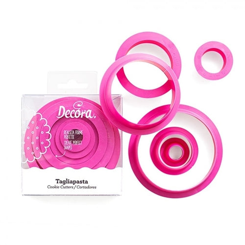 Set 6 tagliapasta tondo 1,5 2,5 3,5 5 6,5 8 h. 2,2 cm