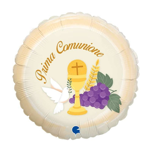 Mylar tondo prima comunione 18"