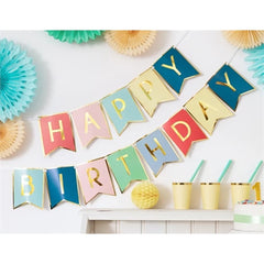 Banner buon compleanno, mix, 15 x 175 cm