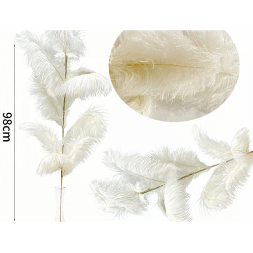 Ramo decorativo piume artificiali – h 98 cm