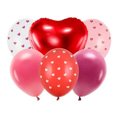 Set di palloncini be mine valentine, mix (1 confezione / 6 pezzi)