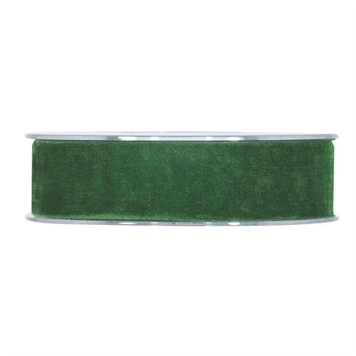 Nastro decorativo in velluto verde – 25 mm x 7 m