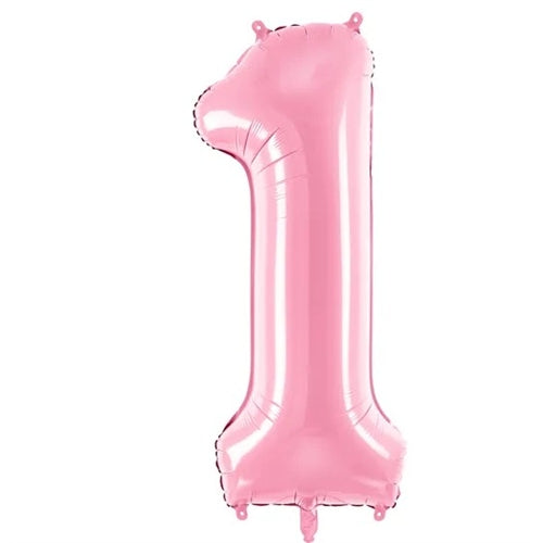 Mylar numeri 86 cm 34" rosa pastello