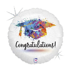 Mylar laurea tondo 18" grad congrats