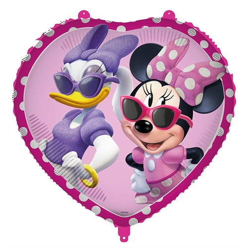 Mylar minnie e paperina nastrino pesetto cuore 18"