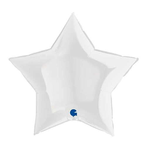 Mylar stella bianca 36"
