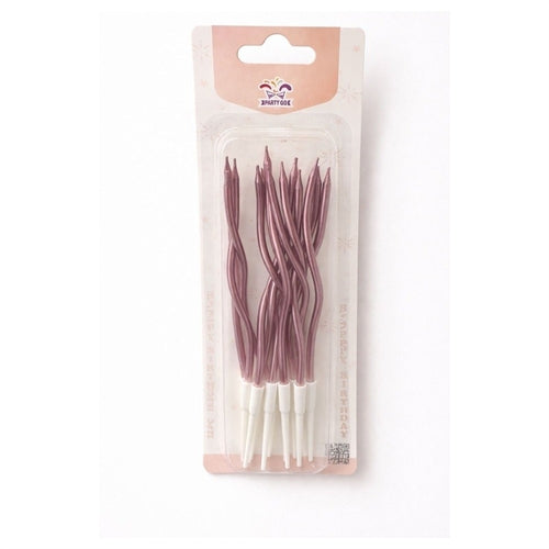 Candeline curve rosa gold 12pz