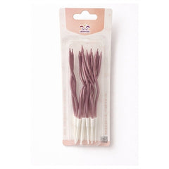 Candeline curve rosa gold 12pz