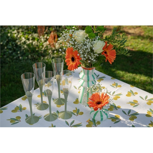 Flûte da champagne verde salvia – 6 pz