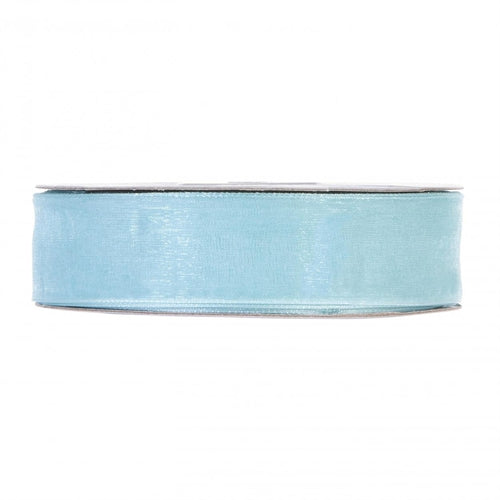 Nastro shining organza 25 mm x 50 mt celeste 16