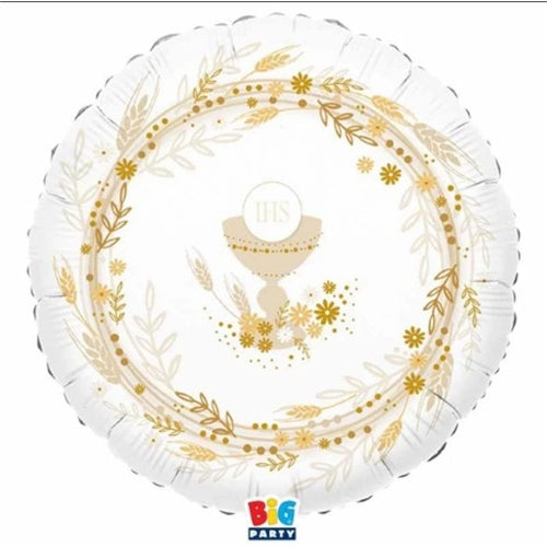 Palloncino foil 45 cm - 18" tondo prima comunione