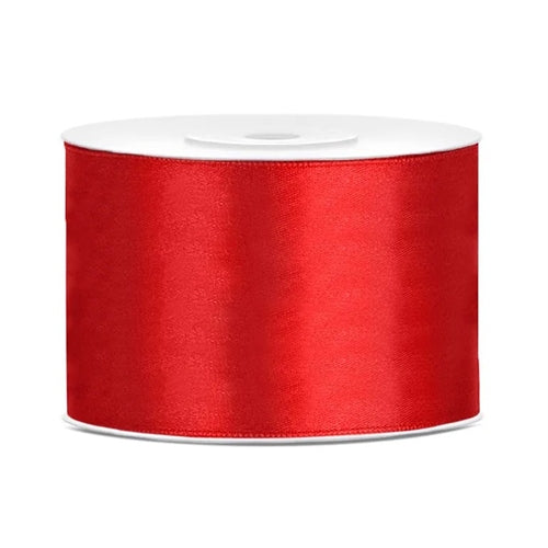 Nastro di raso rosso, 50 mm/25 m