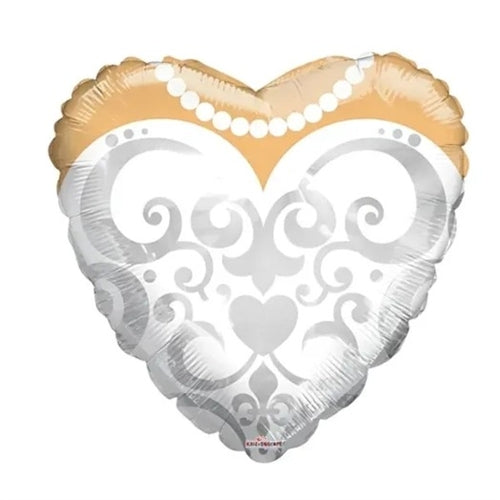 Mylar cuore sposi 18"