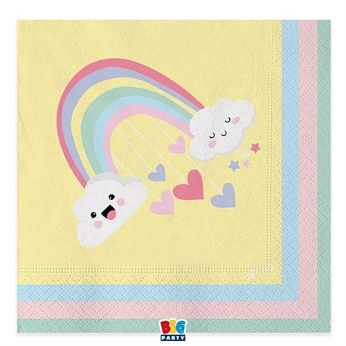 Tovaglioli 33 x 33 20 pz rainbow cloud