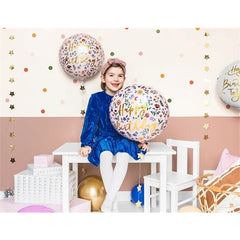 Palloncino in lamina con la scritta "buon compleanno", 45 cm, rosa chiaro