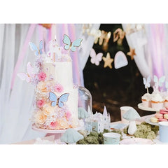 Decorazioni per torte farfalle, 9 x 6,5 cm, mix (1 confezione / 9 pezzi)
