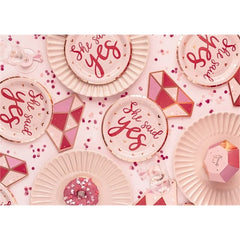Piatti di carta ring, mix, 18x25,5 cm (1 confezione / 6 pezzi)