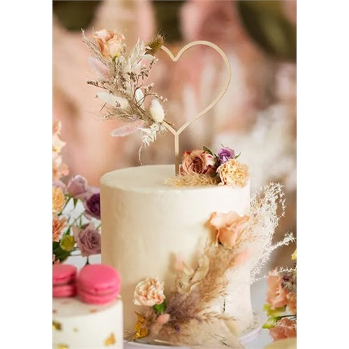 Cake topper in legno cuore 23 cm